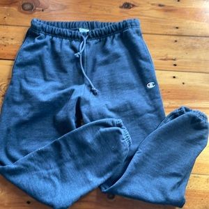 Champion GREY Reverse Weave Sweatpants, C Logo